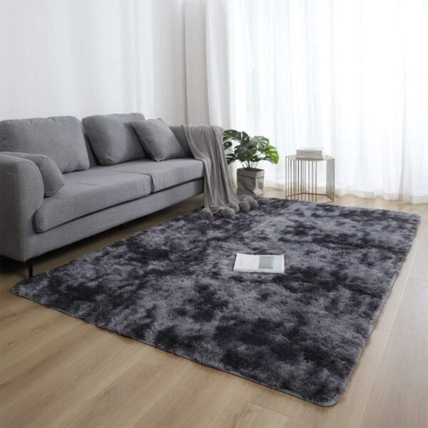 Large shaggy fluffy rug for living room, bedroom, and anti-slip soft carpet floor mat - Image 2