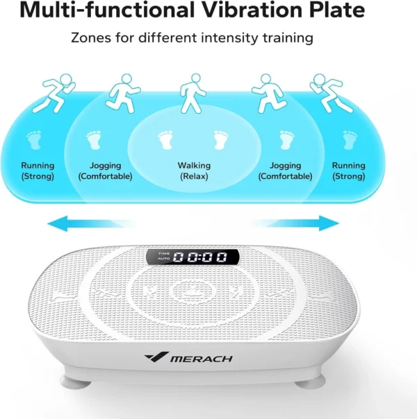 MERACH Vibration Plate Power Fitness Platform Whole Body Workout Speed Control - Image 2