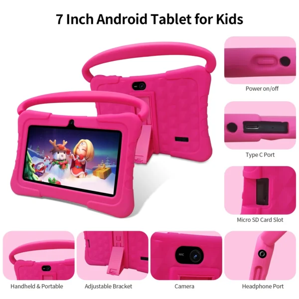 PRITOM Kids Tablet 7inch Android Education PAD 32GB Pad Dual Camera Quad Core - Image 5